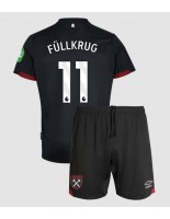 West Ham United Niclas Fullkrug #11 Venkovní dres pro děti 2024-25 Krátký Rukáv (+ trenýrky)